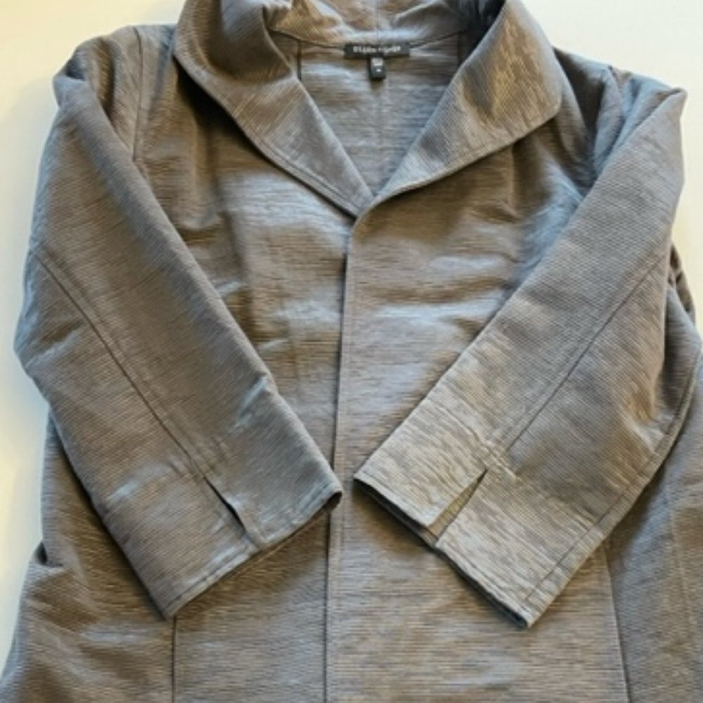 Eileen Fisher spring jacket. Silver grey.